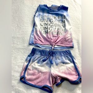 Wonder nation acid wash 2 piece like new short set